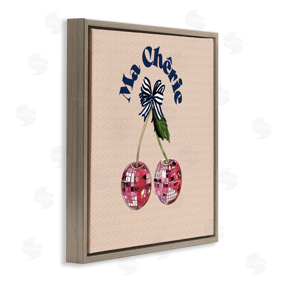 Amelia Noyes Patterned Ma Cherie Brown Floating Frame Canvas Wall Art Print
