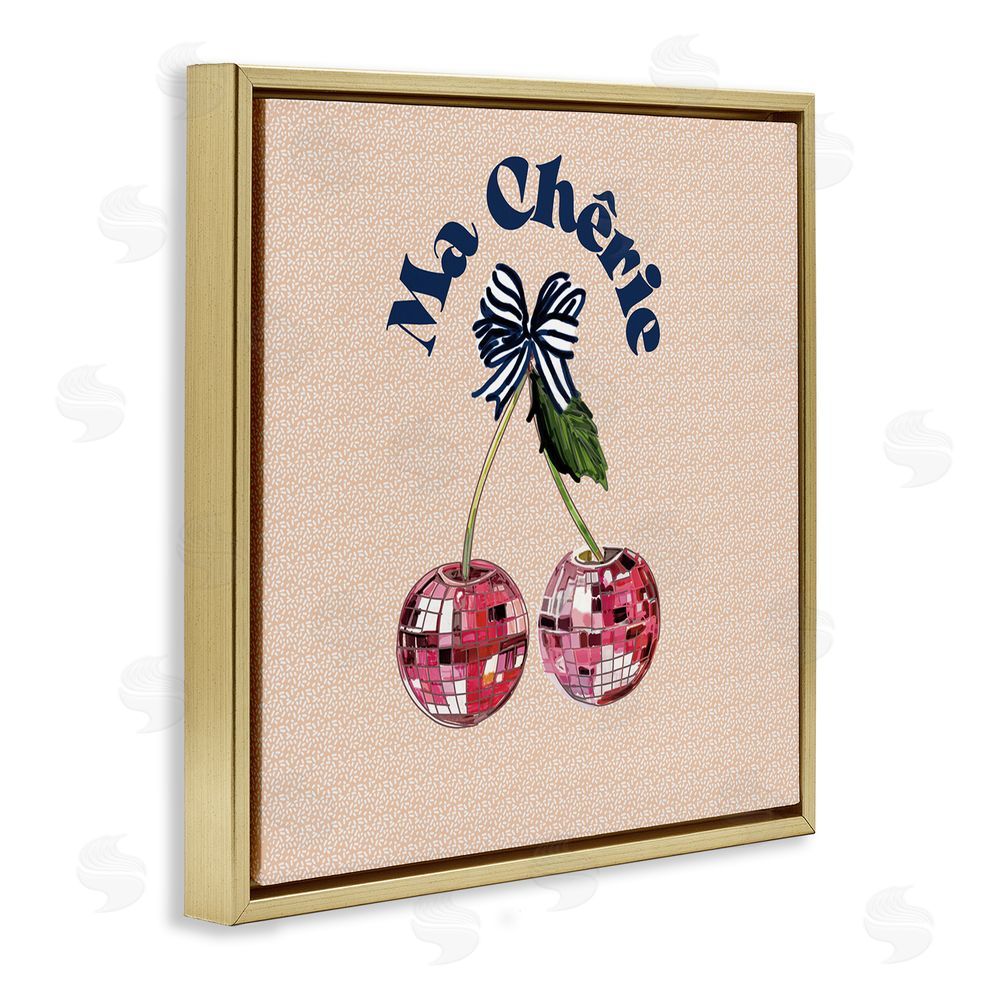 Amelia Noyes Patterned Ma Cherie Gold Floating Frame Canvas Wall Art Print