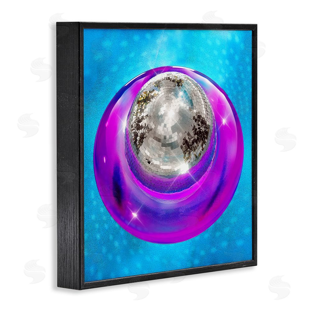 Ziwei Li Disco Ball in Pool Black Framed Glicee Wall Art Print