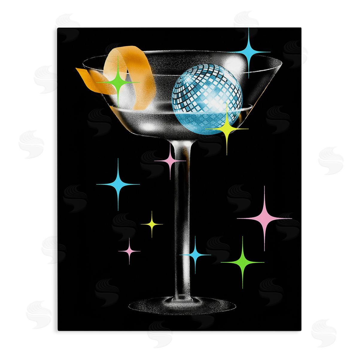 Stupell Studio Vintage Disco Drink
