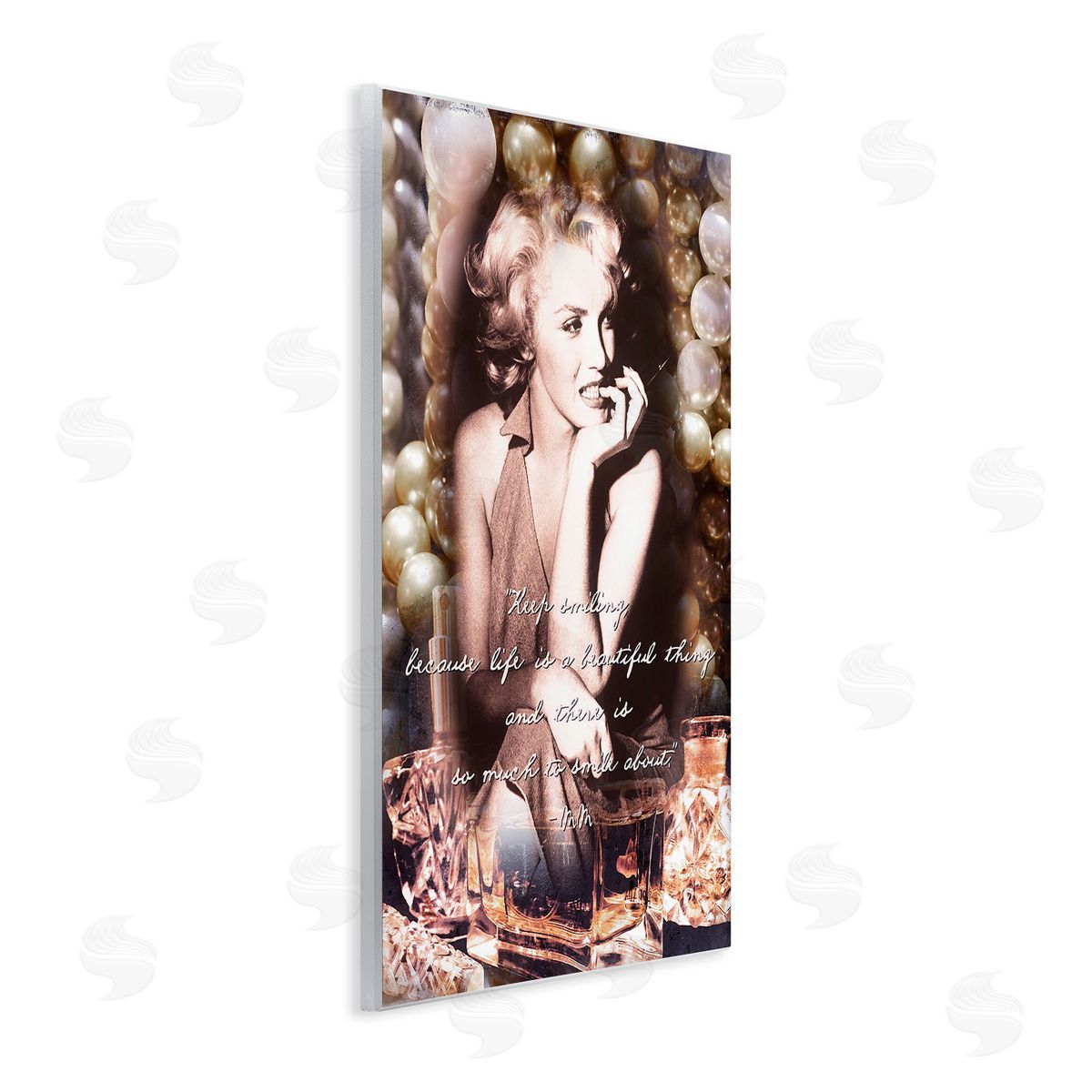 Graffitee Studios Inspirational Smile Quote Wooden Wall Plaque Art Print