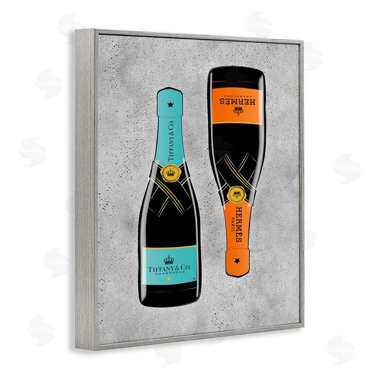 Martina Pavlova Chic Glam Champagne Gray Framed Giclee Wall Art Print