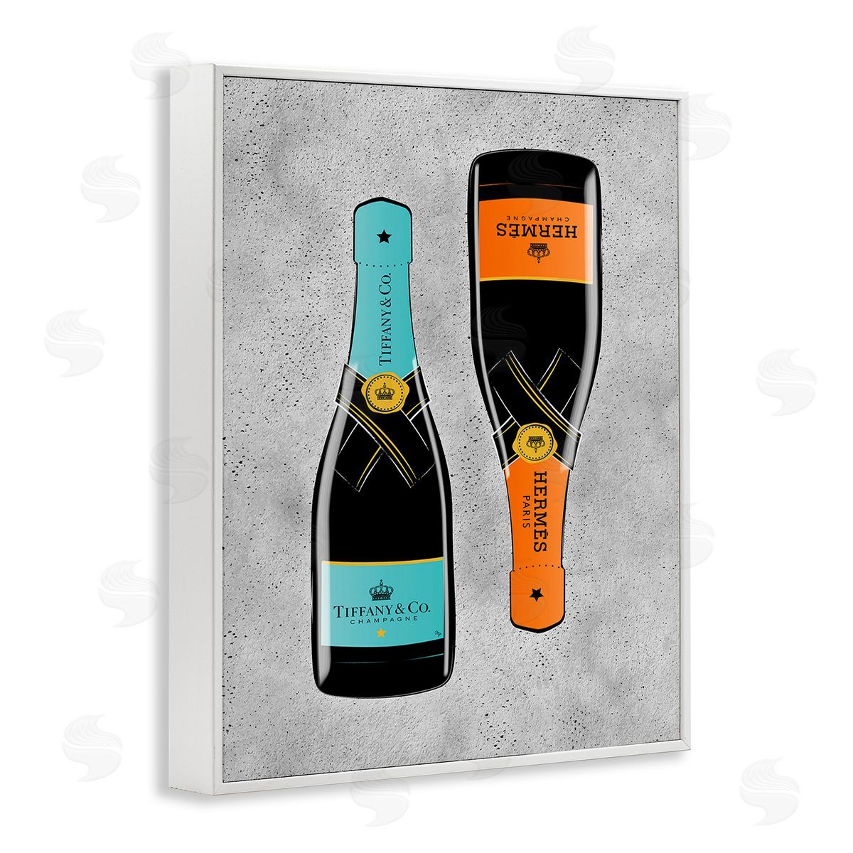 Martina Pavlova Chic Glam Champagne White Framed Giclee Wall Art Print