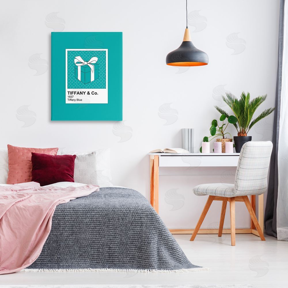 Martina Pavlova Blue Fashion Hue Canvas Wall Art Print in Room