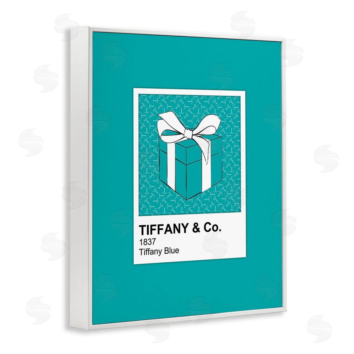 Martina Pavlova Blue Fashion Hue White Framed Giclee Wall Art Print