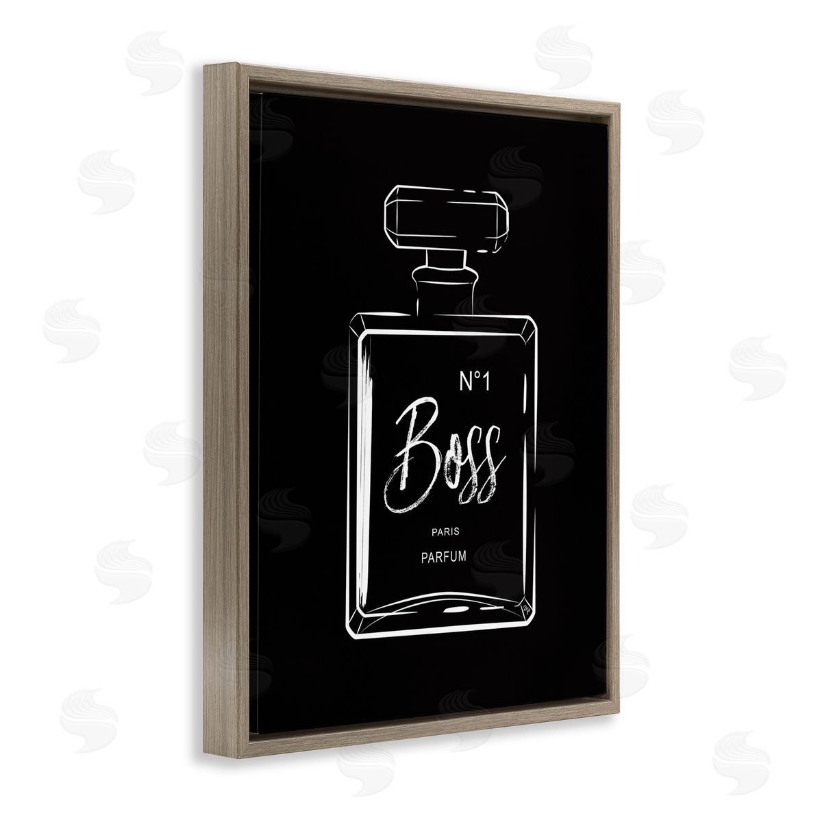 Martina Pavlova Boss Perfume on Black Brown Floating Frame Canvas Wall Art Print