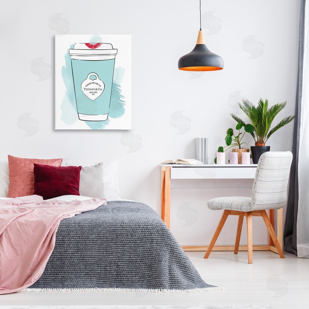 Martina Pavlova Coffee with Lipstick Canvas Wall Art Print in Room