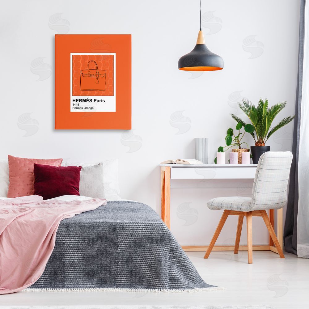 Martina Pavlova Orange Fashion Hue Canvas Wall Art Print in Room