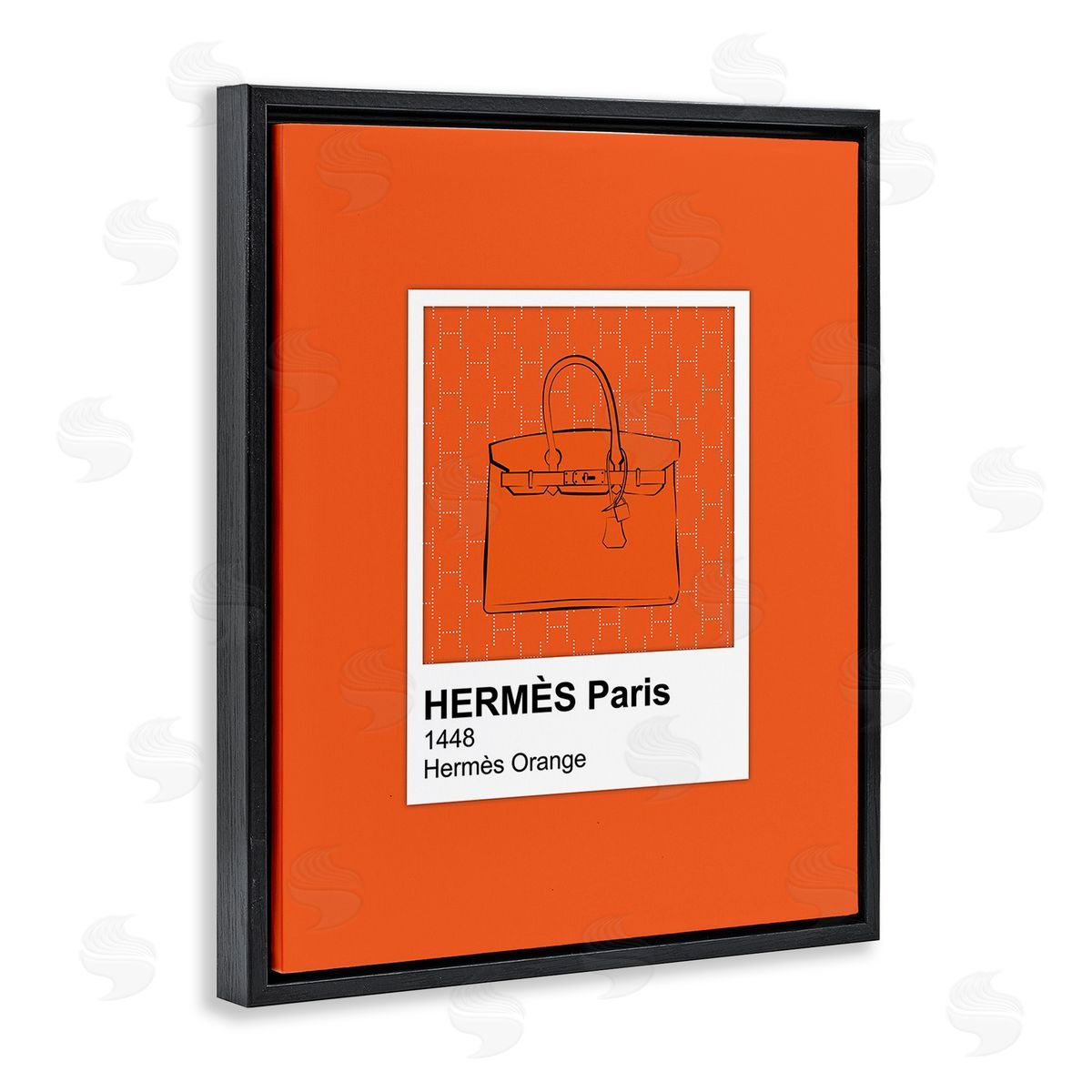 Martina Pavlova Orange Fashion Hue Black Floating Frame Canvas Wall Art Print