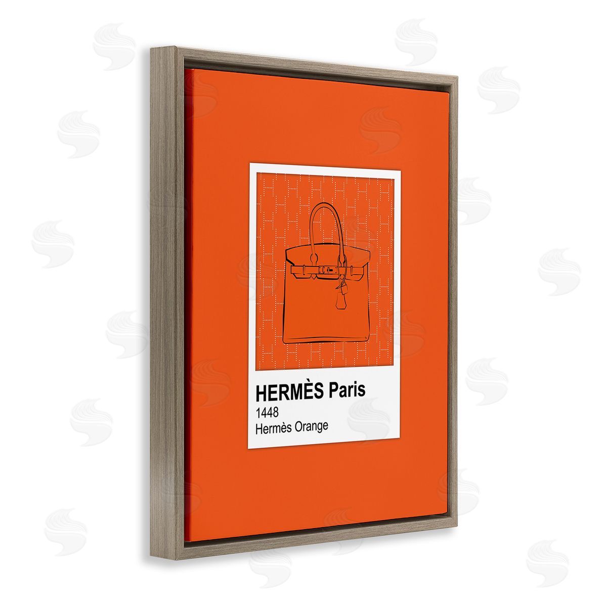 Martina Pavlova Orange Fashion Hue Brown Floating Frame Canvas Wall Art Print