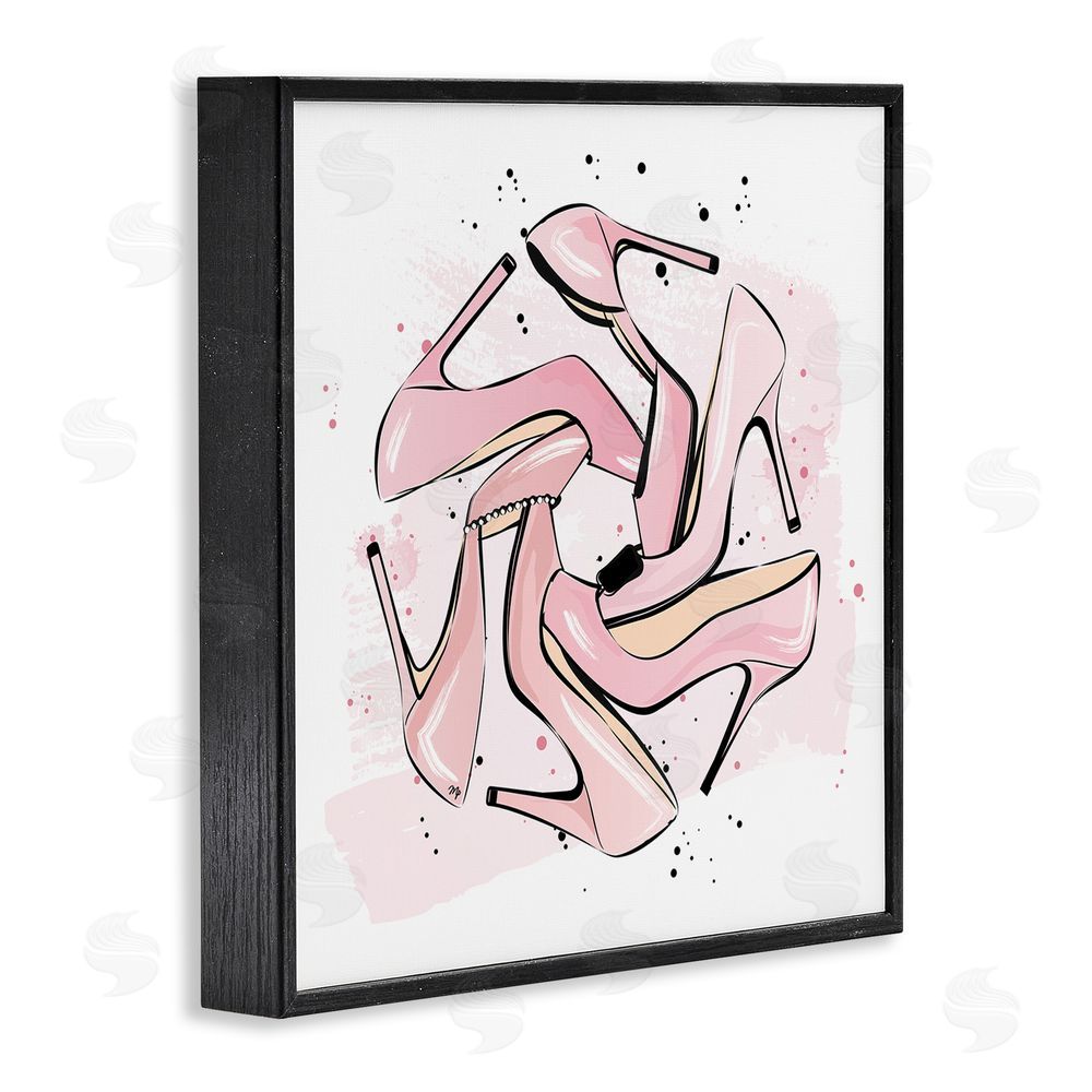 Martina Pavlova Heels with Modern Pattern Black Framed Glicee Wall Art Print