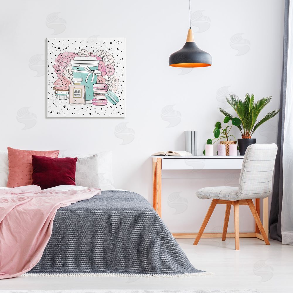 Martina Pavlova Modern Glam Desserts Canvas Wall Art in Room