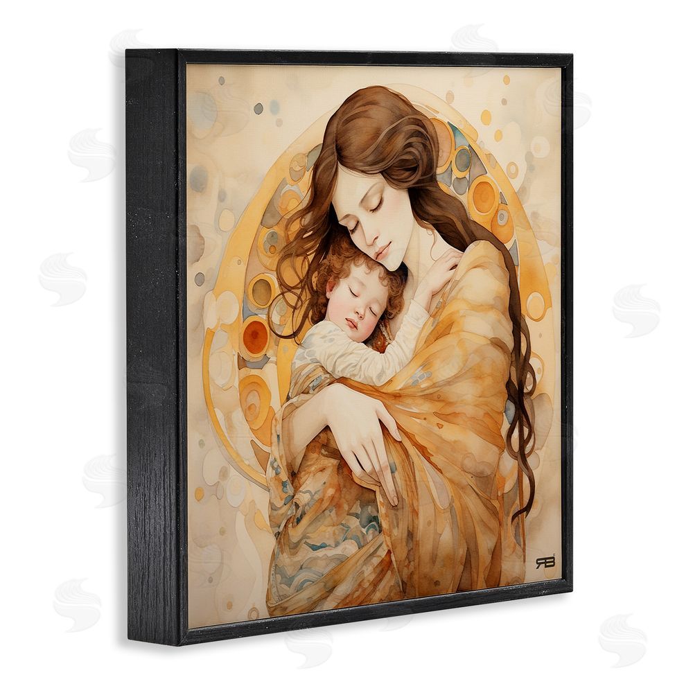 RB Traditional Mother & Child Black Framed Glicee Wall Art Print