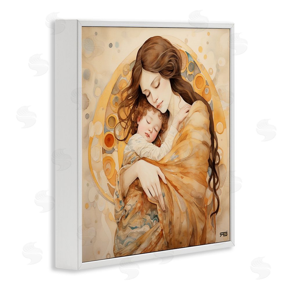 RB Traditional Mother & Child White Framed Glicee Wall Art Print