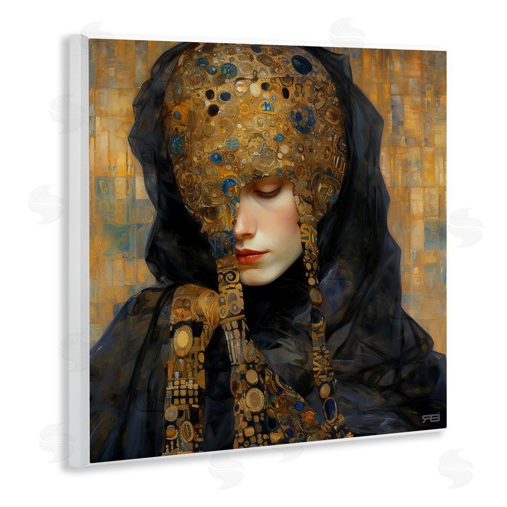 RB Geometric Patterned Portrait Wooden Wall Plaque Art Print
