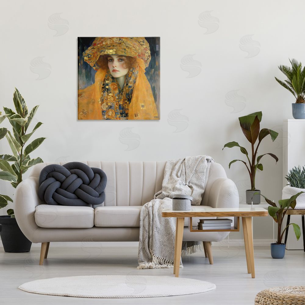 RB Traditional Patterned Portrait Canvas Wall Art in Room