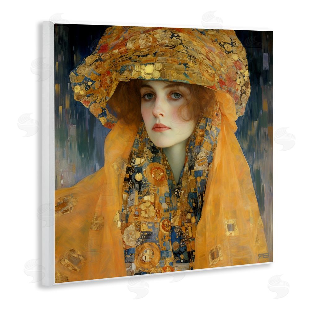 RB Traditional Patterned Portrait Wooden Wall Plaque Art Print