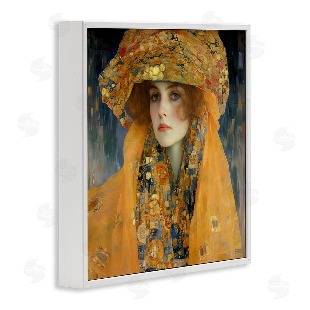 RB Traditional Patterned Portrait White Framed Glicee Wall Art Print