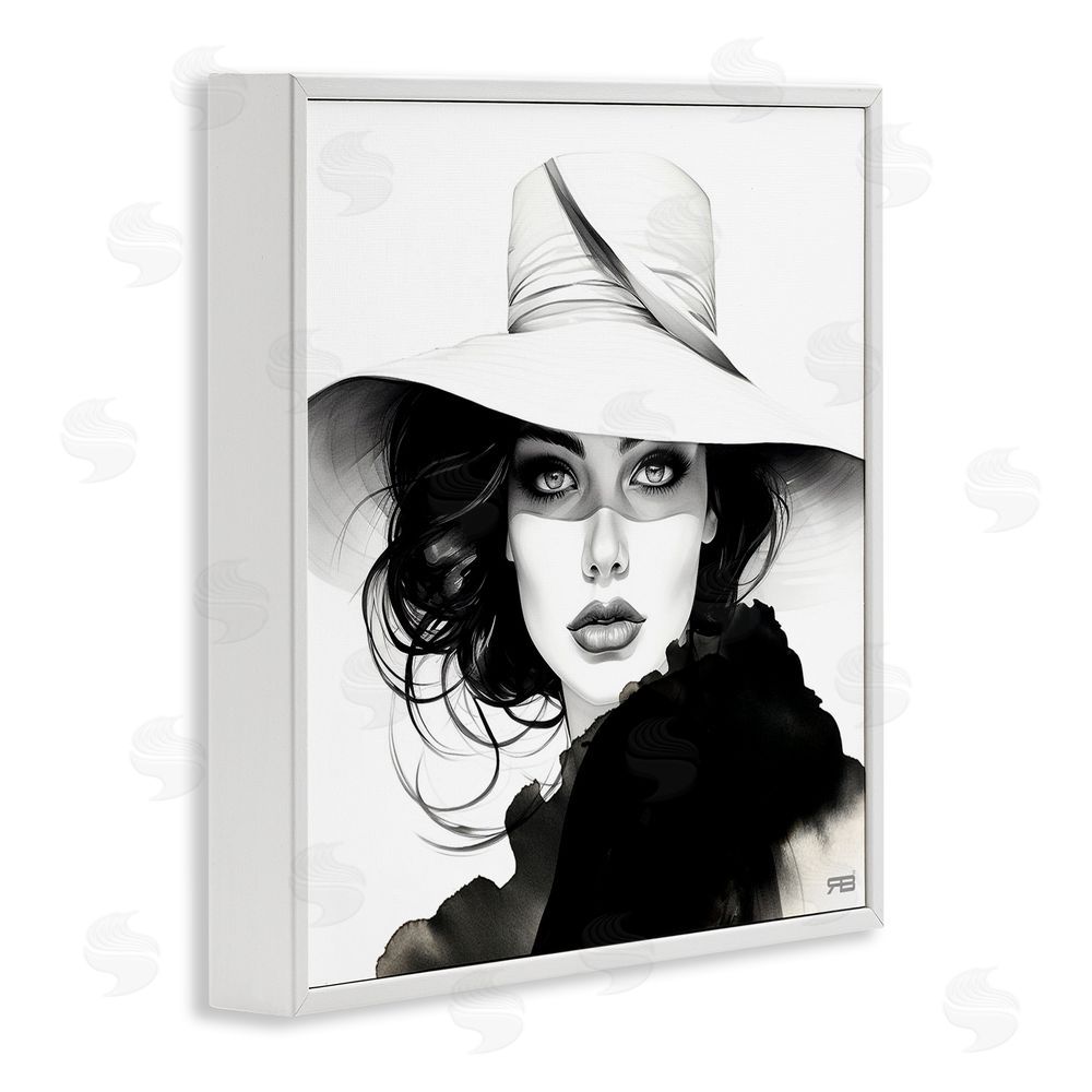 RB Intense Glam Gaze White Framed Glicee Wall Art Print
