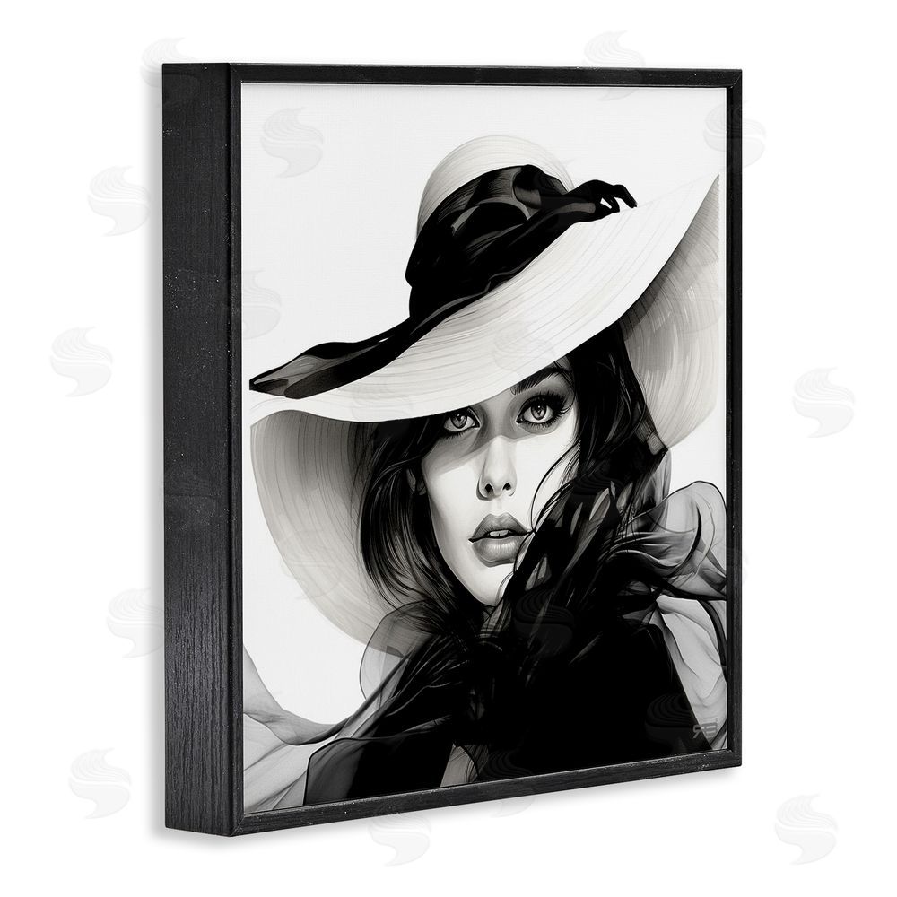 RB Chic Woman Gazing Black Framed Glicee Wall Art Print