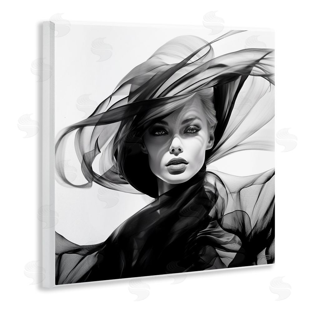 RB Modern Fashion Portrait Wooden Wall Plaque Art Print