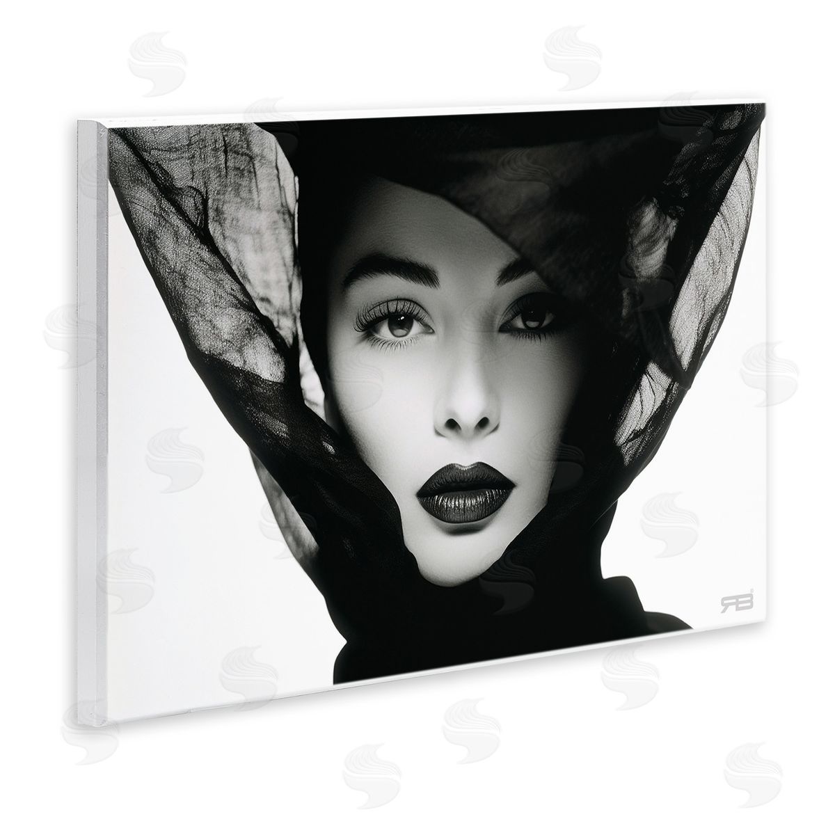 RB Intense Woman Gaze Wooden Wall Plaque Art Print