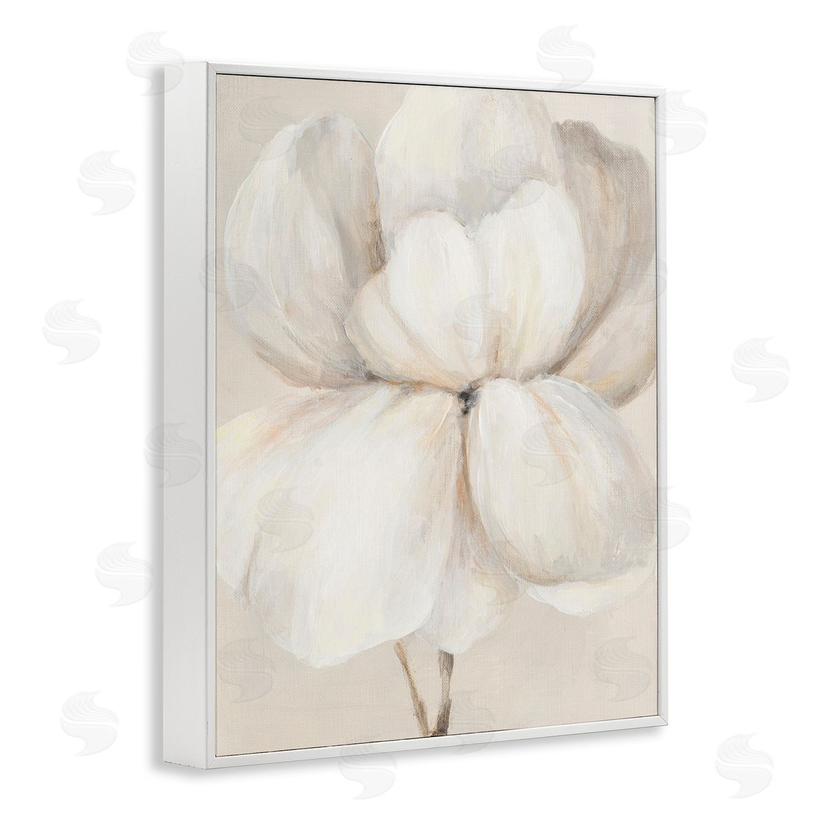 Patricia Pinto White Flower Blossom White Framed Giclee Wall Art Print