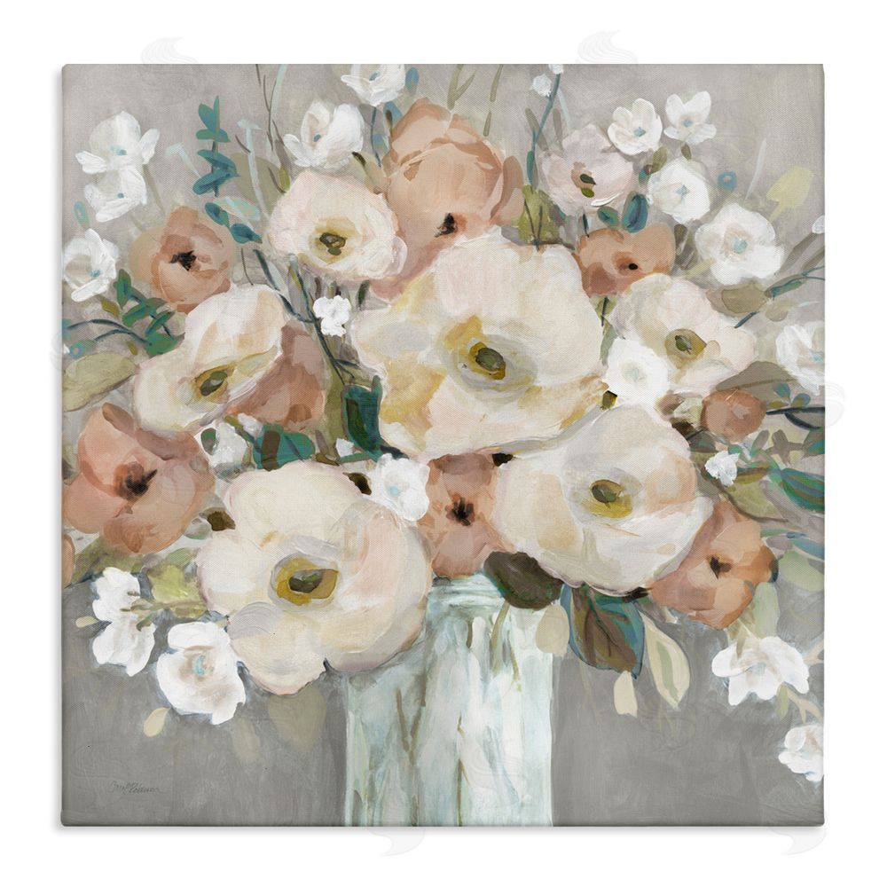 Carol Robinson Mixed Spring Bouquet Stretched Canvas Wall Art Print