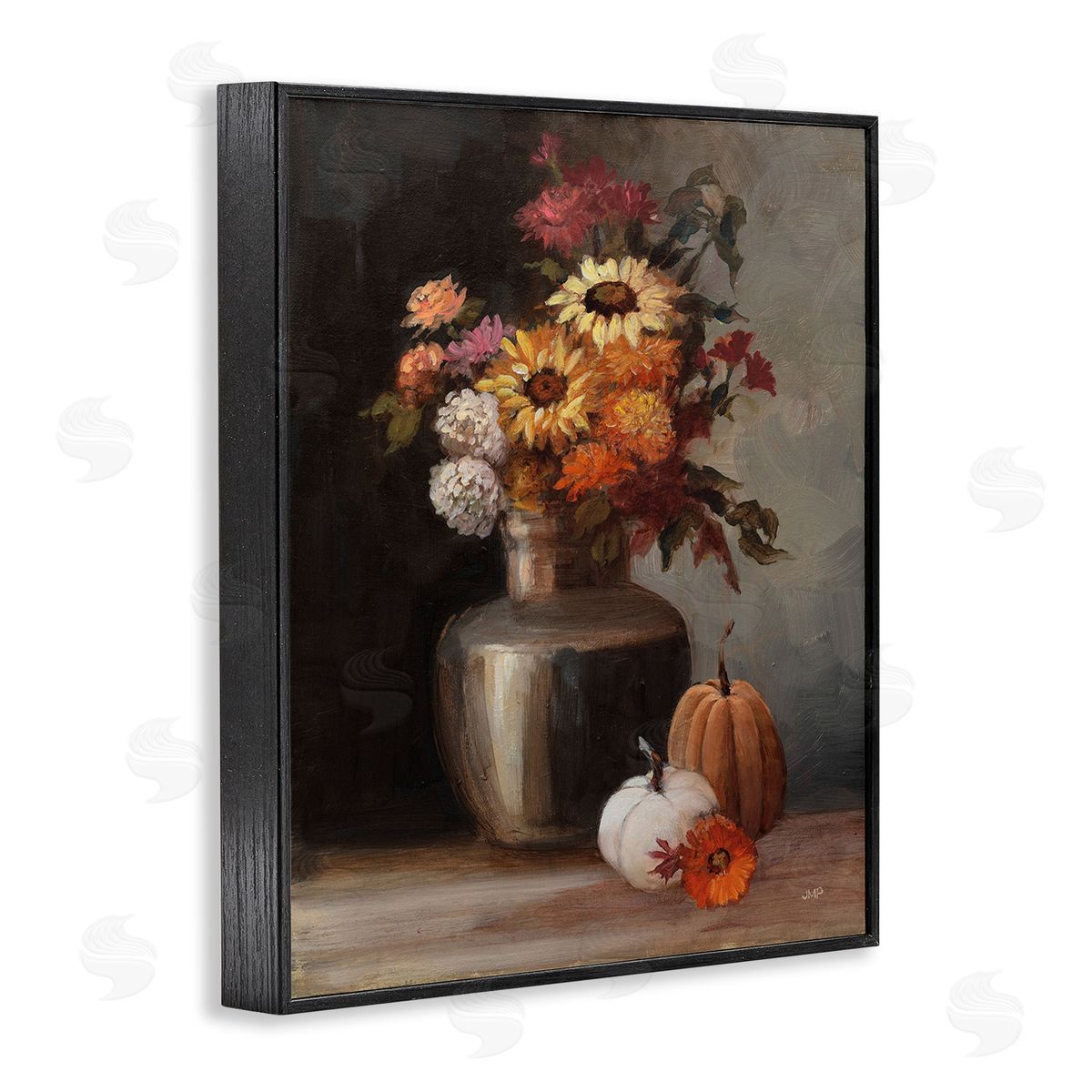 Julia Purinton Autumnal Still Life Black Framed Giclee Wall Art Print