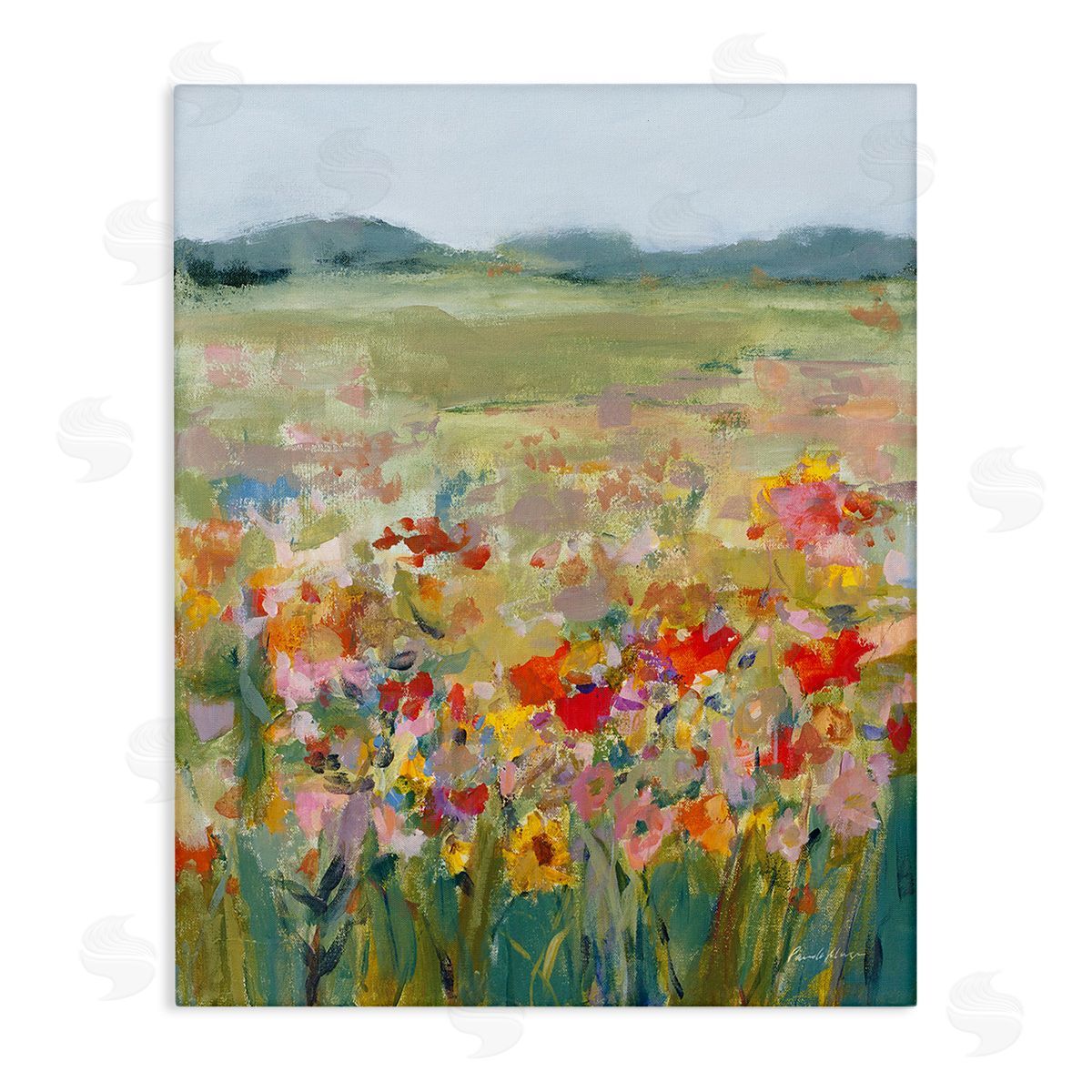 Pamela Munger Vivid Flower Meadow Canvas Wall Art Print