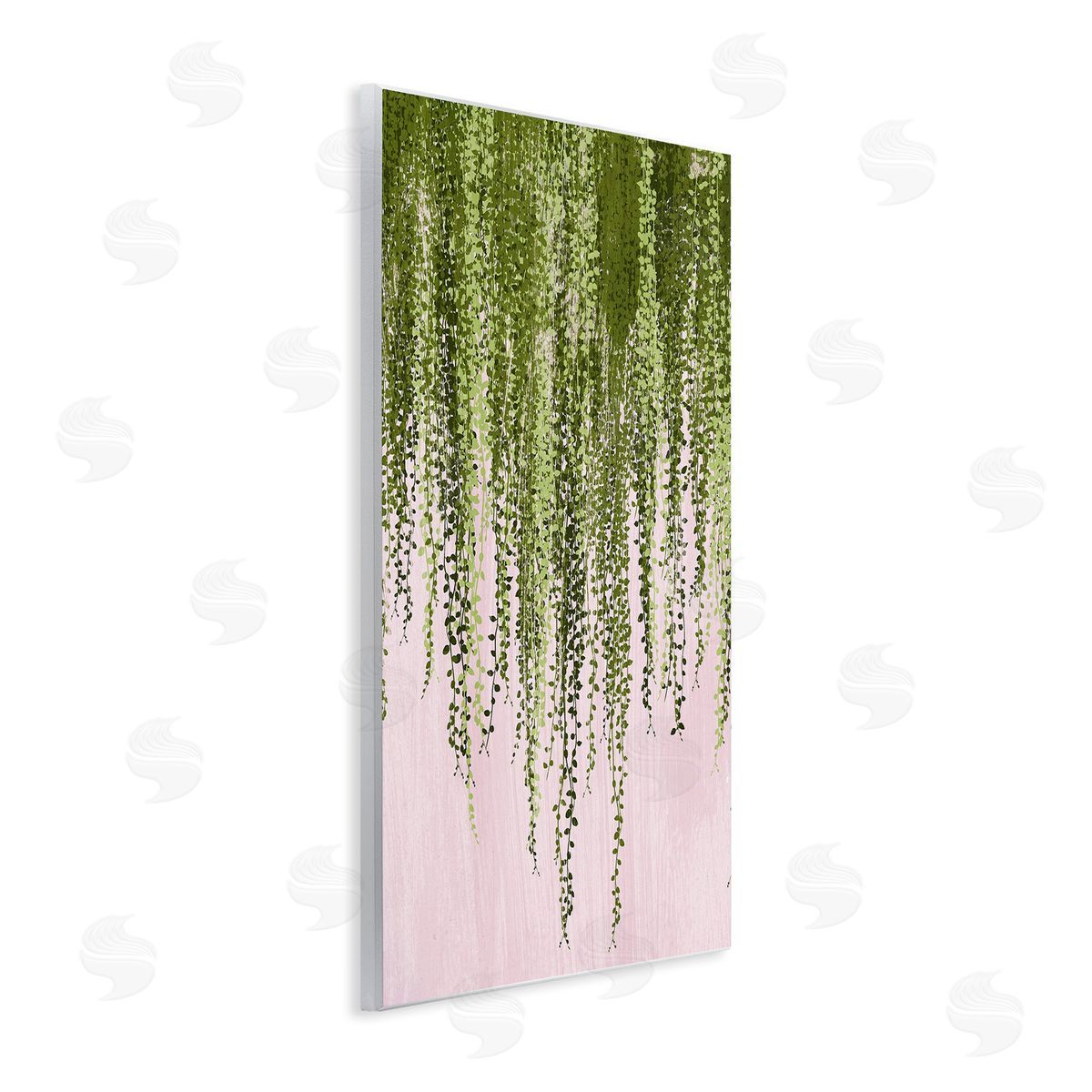 Grace Popp Willow Leaves on Pink Wooden Wall Plaque Art Print