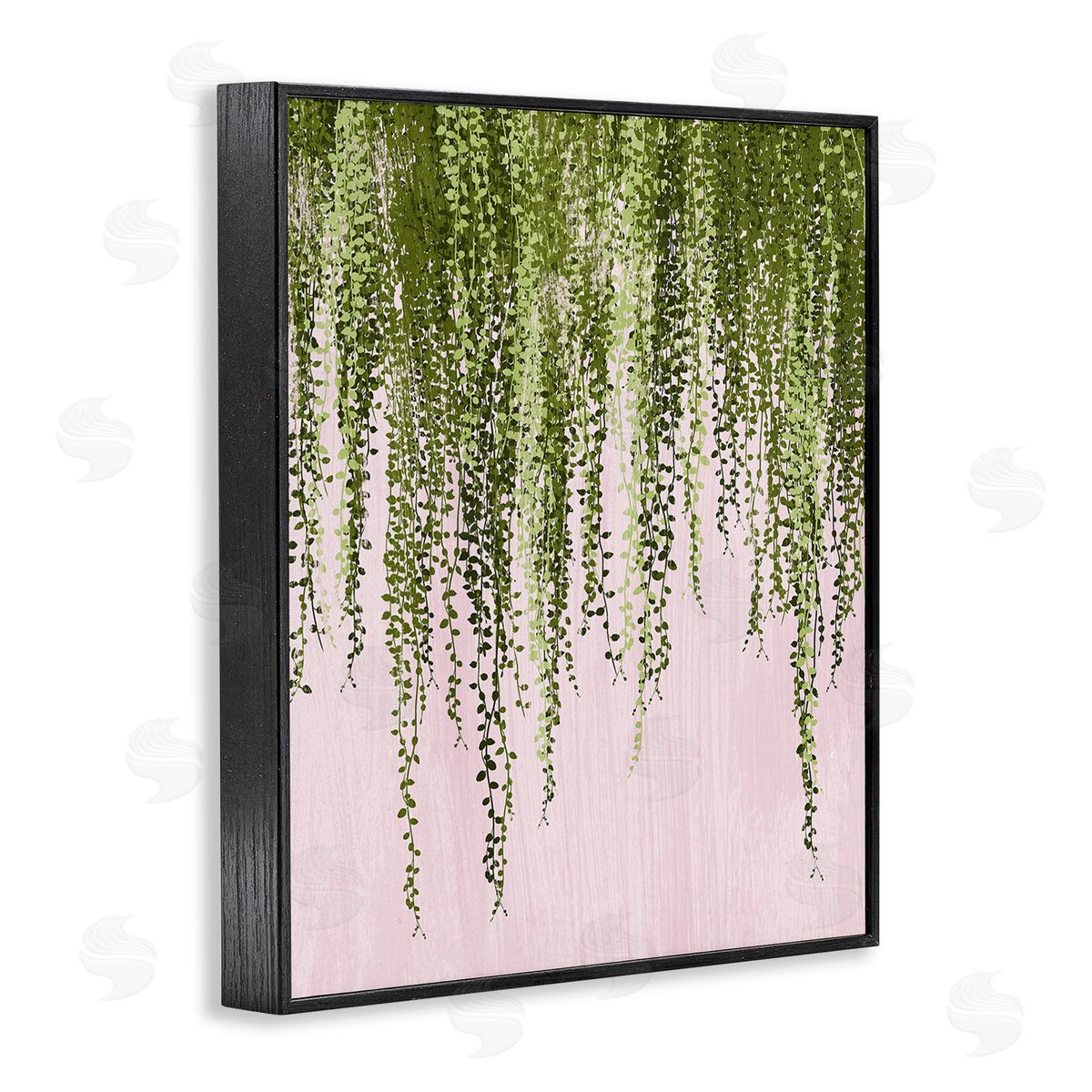 Grace Popp Hanging Ivy on Pink Black Framed Giclee Wall Art Print