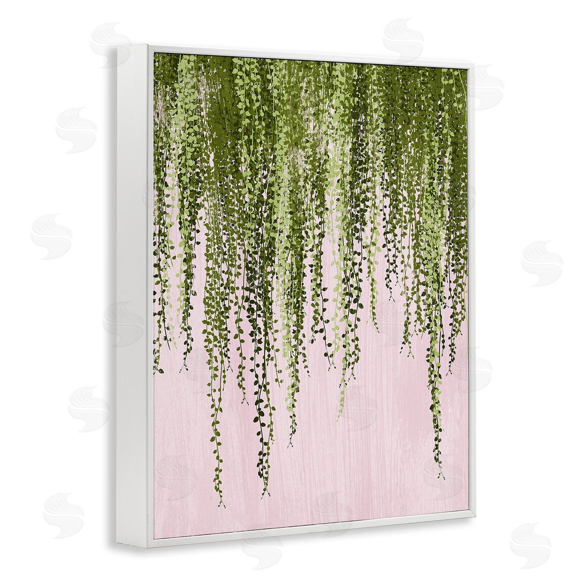 Grace Popp Hanging Ivy on Pink White Framed Giclee Wall Art Print