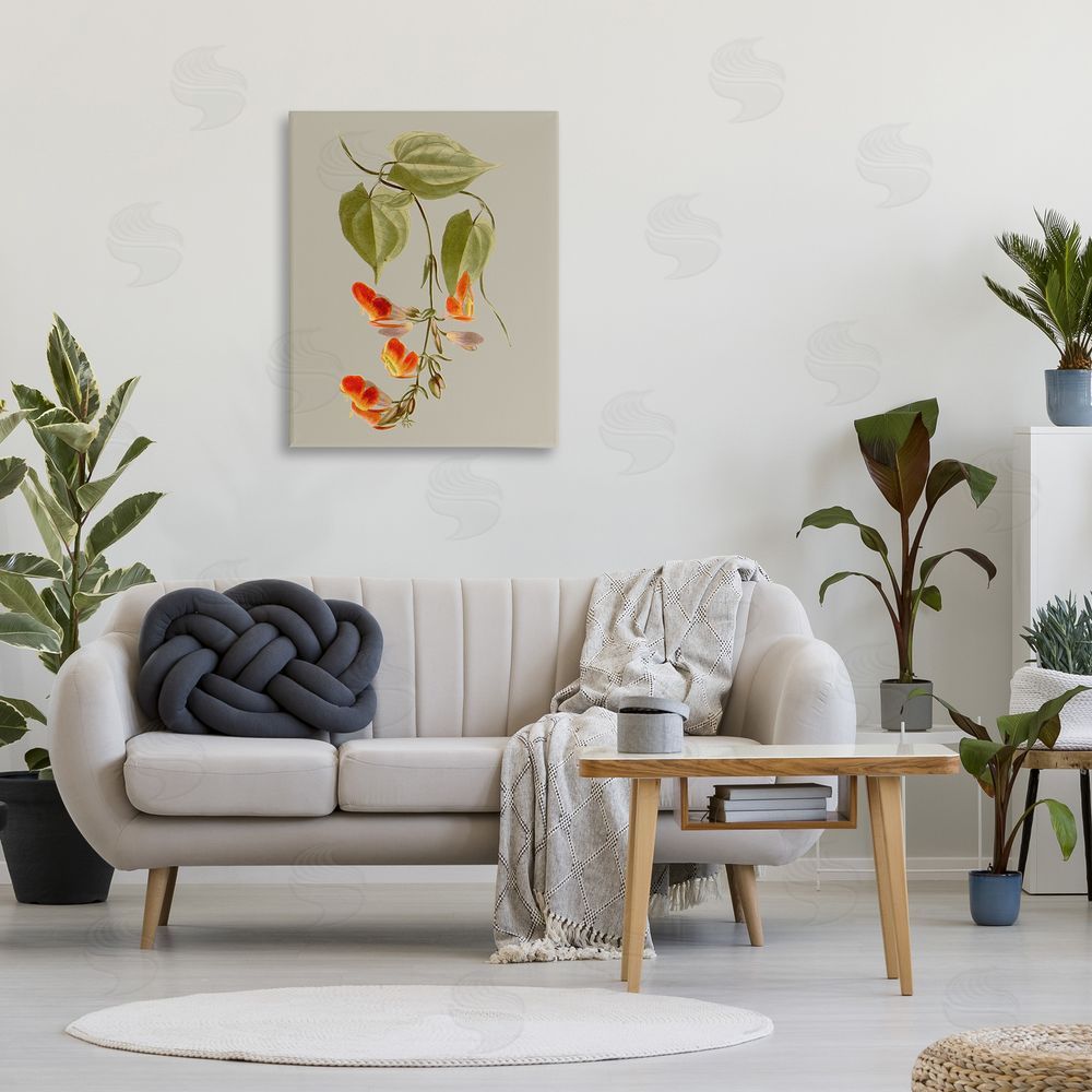 Vision Studio Vine with Red Blossoms Canvas Wall Art Print in Room