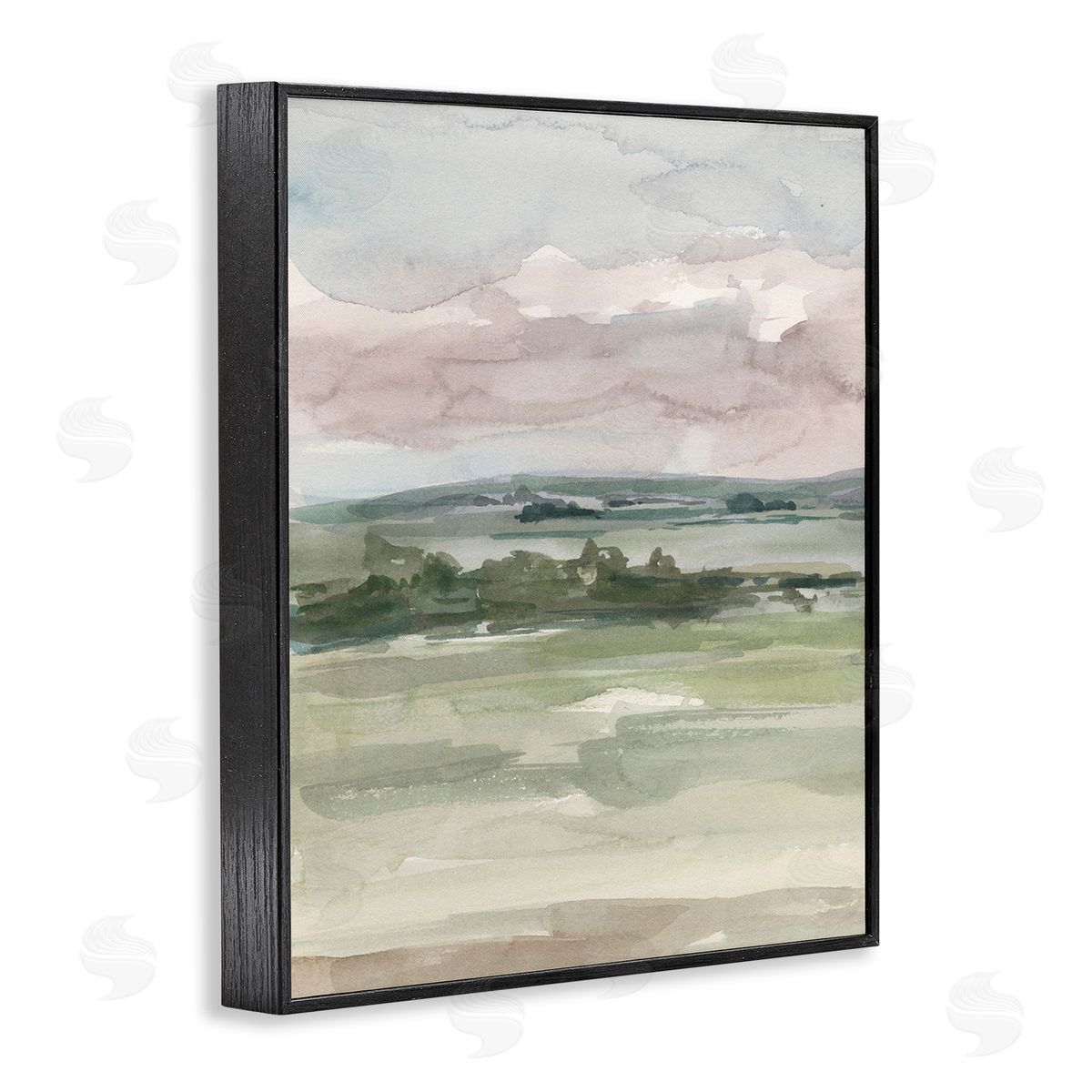 Ethan Harper Abstract Rural Landscape Black Framed Giclee Wall Art Print