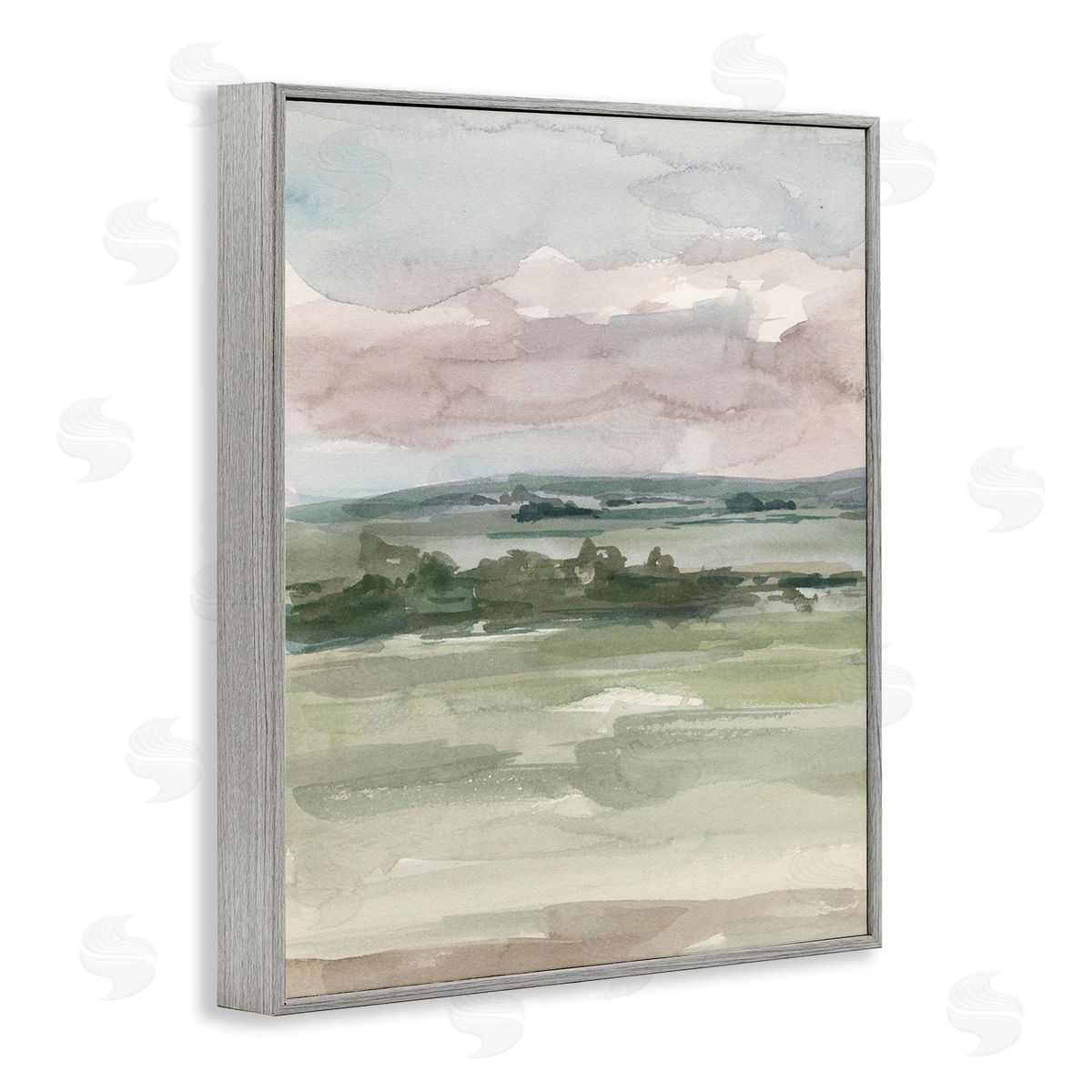 Ethan Harper Abstract Rural Landscape Gray Framed Giclee Wall Art Print