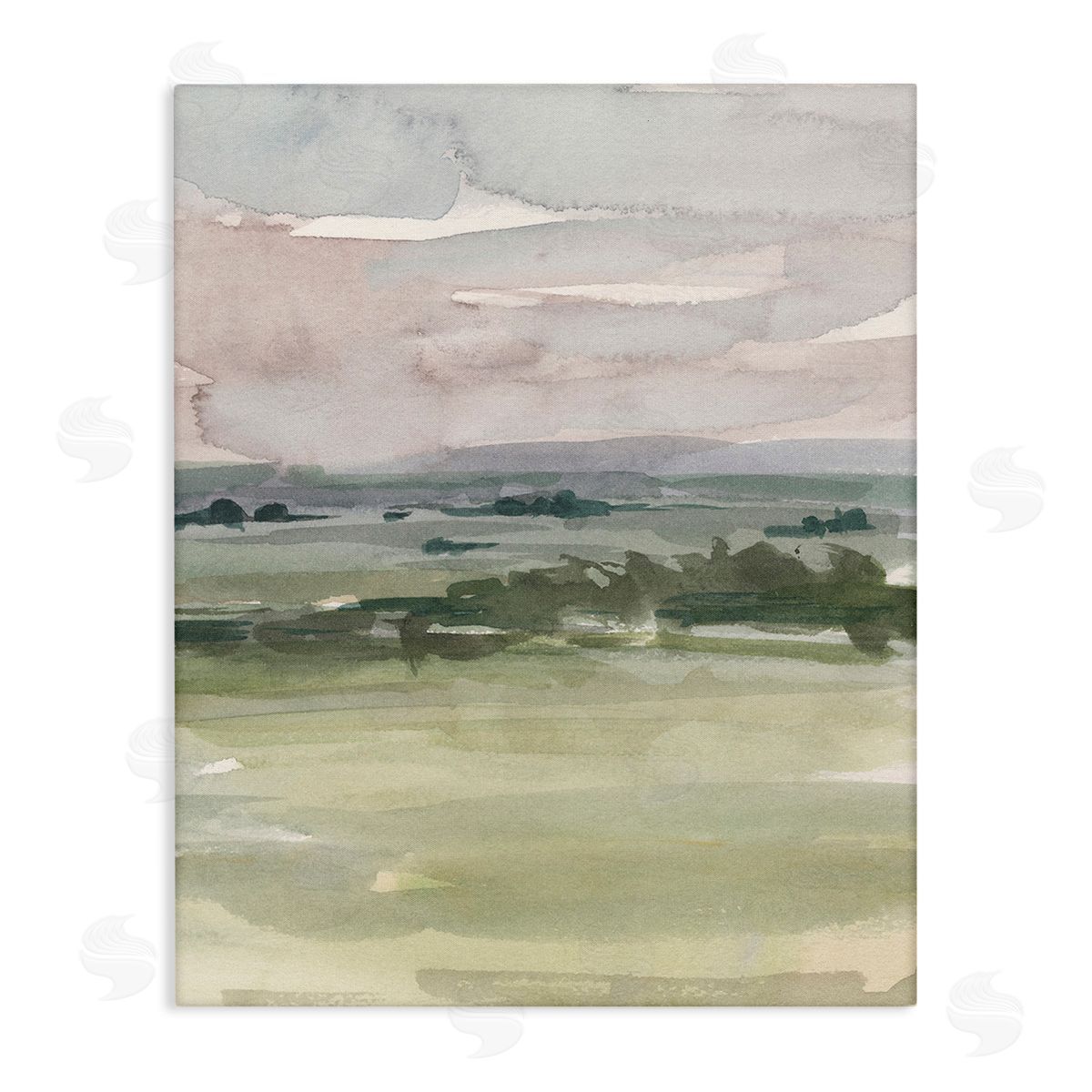 Ethan Harper Rural Watercolor Landscape Canvas Wall Art Print