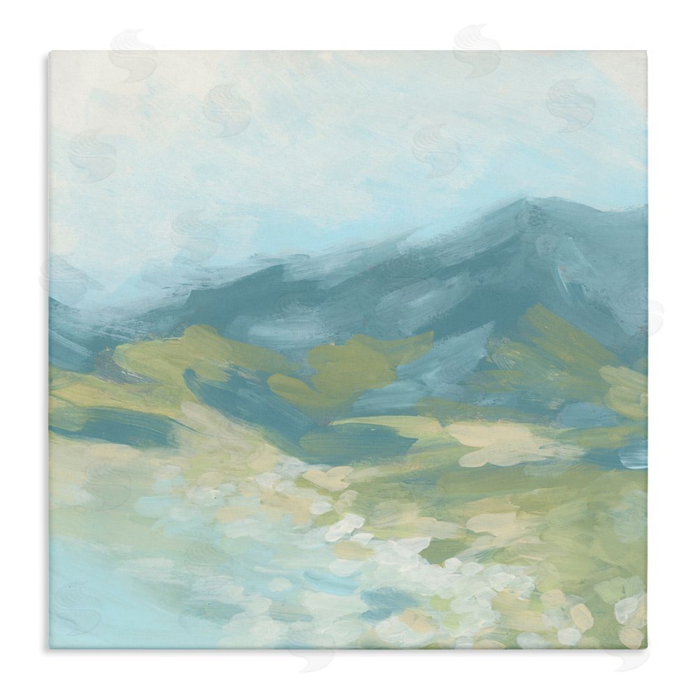 June Erica Vess Murky Mountain Valley Stretched Canvas Wall Art Print