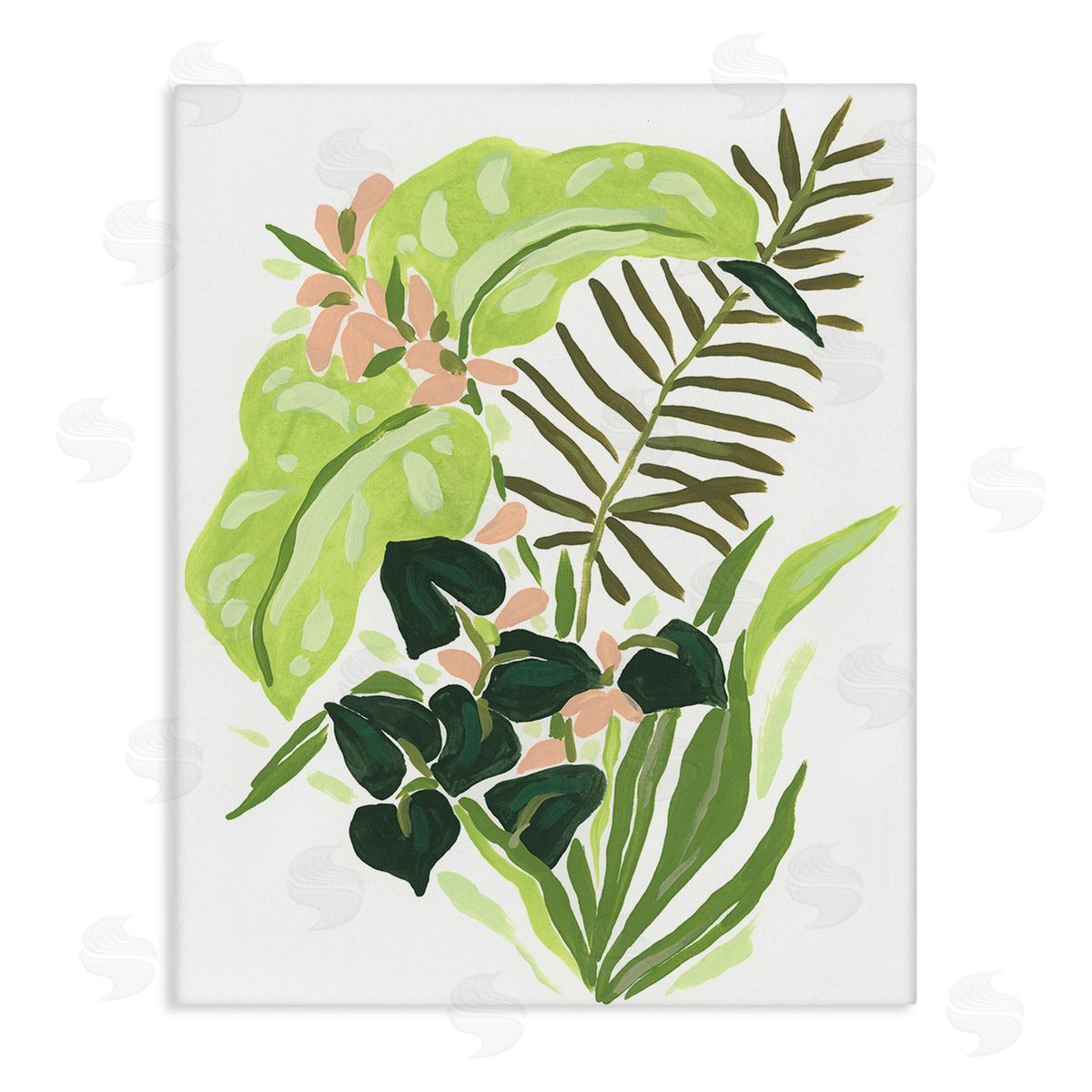 June Erica Vess Modern Tropical Herbs Canvas Wall Art Print