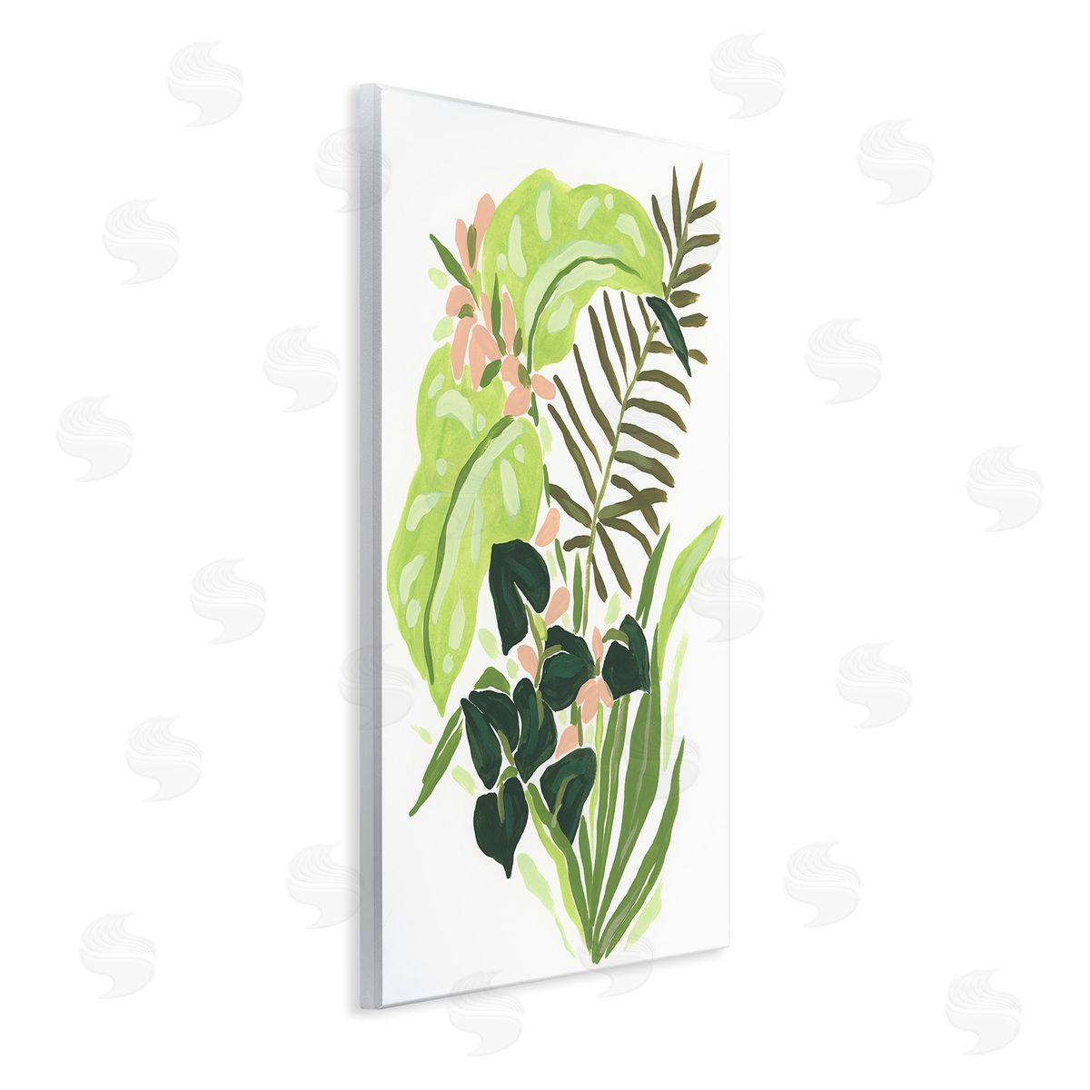 June Erica Vess Modern Tropical Herbs Wooden Wall Plaque Art Print