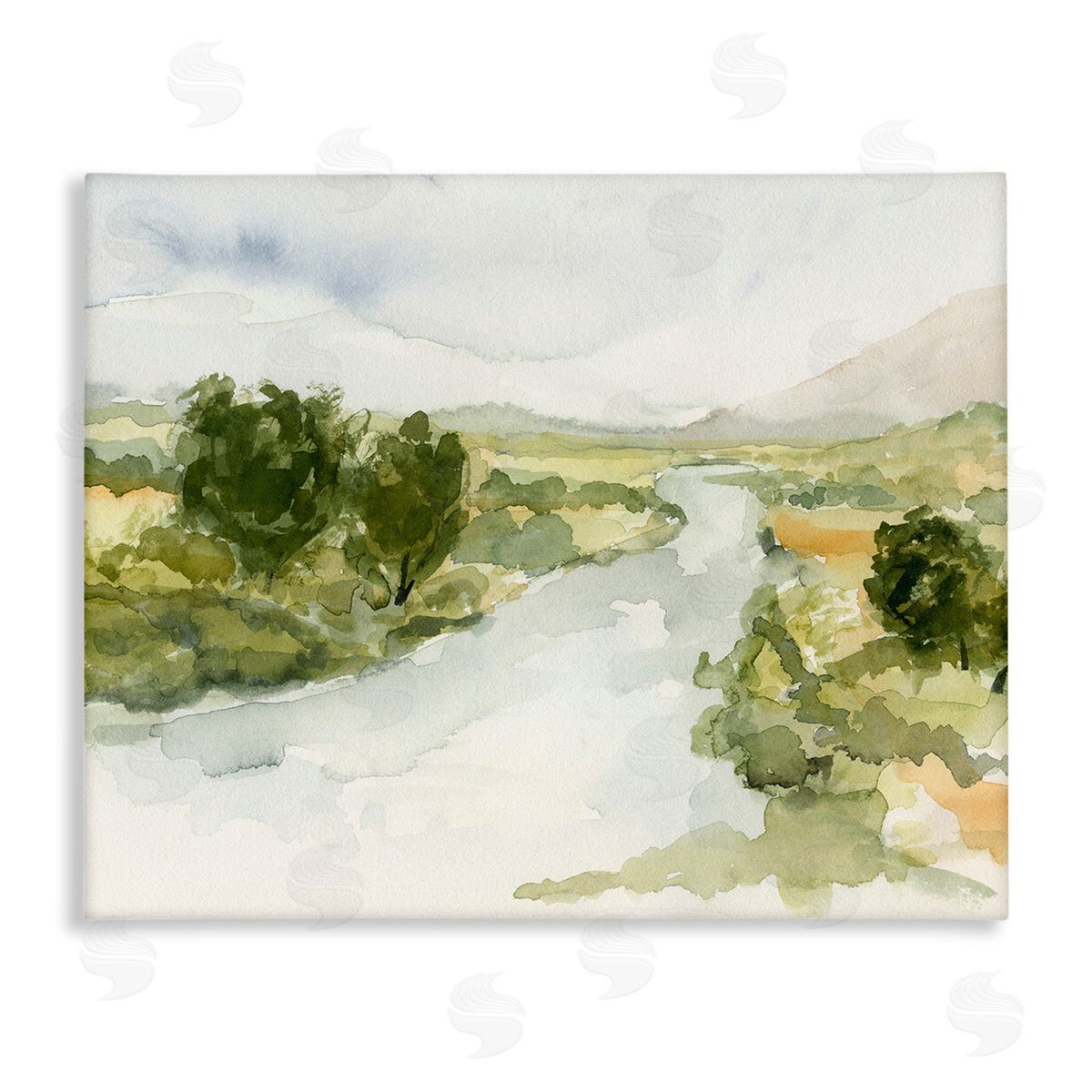 Victoria Barnes Natural Flowing Stream Canvas Wall Art Print