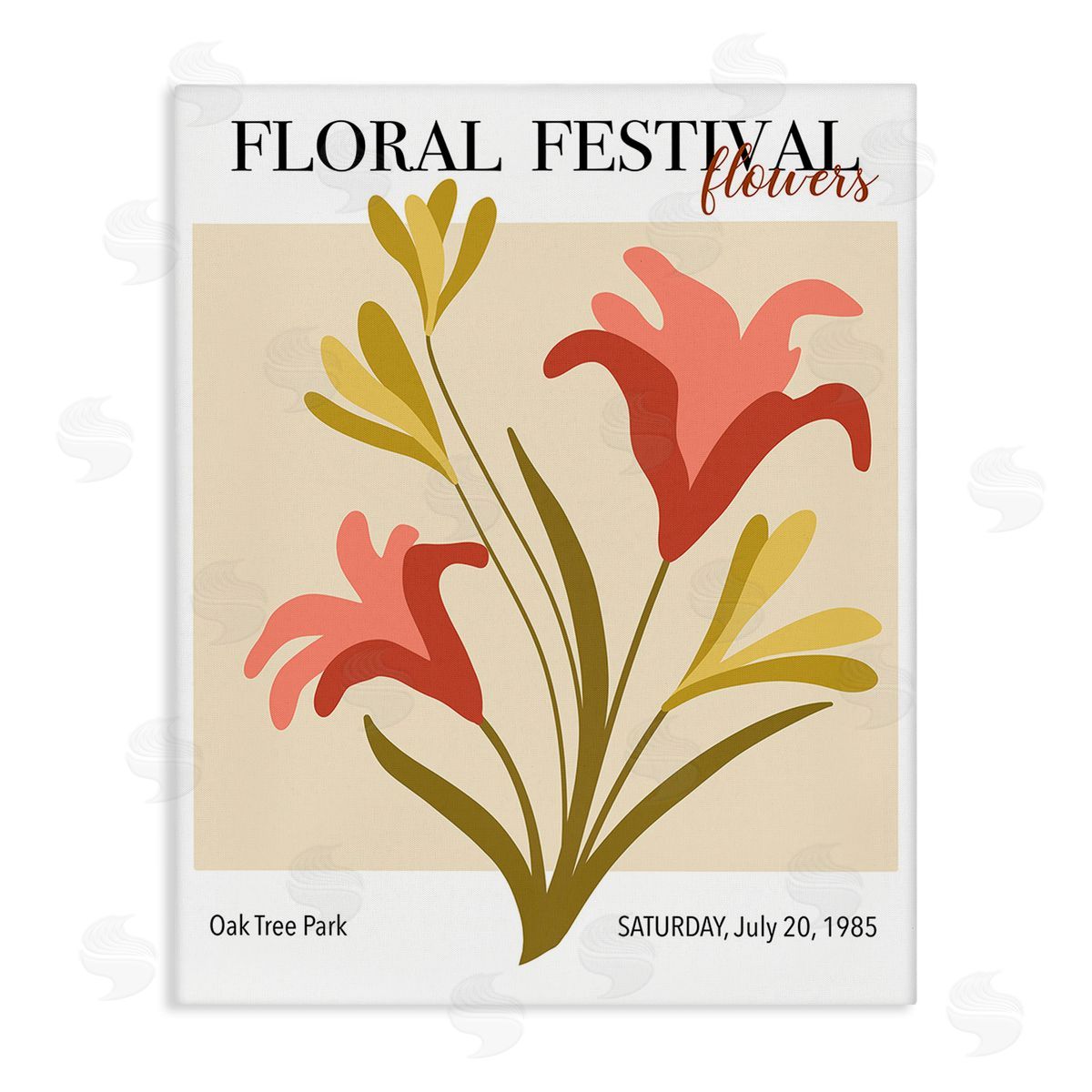 Regina Moore Floral Festival Abstraction Canvas Wall Art Print