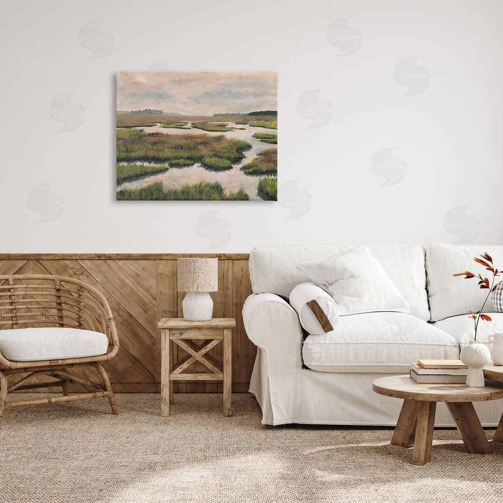 Michael Willett Asymmetrical Stream Nature Canvas Wall Art Print in Room