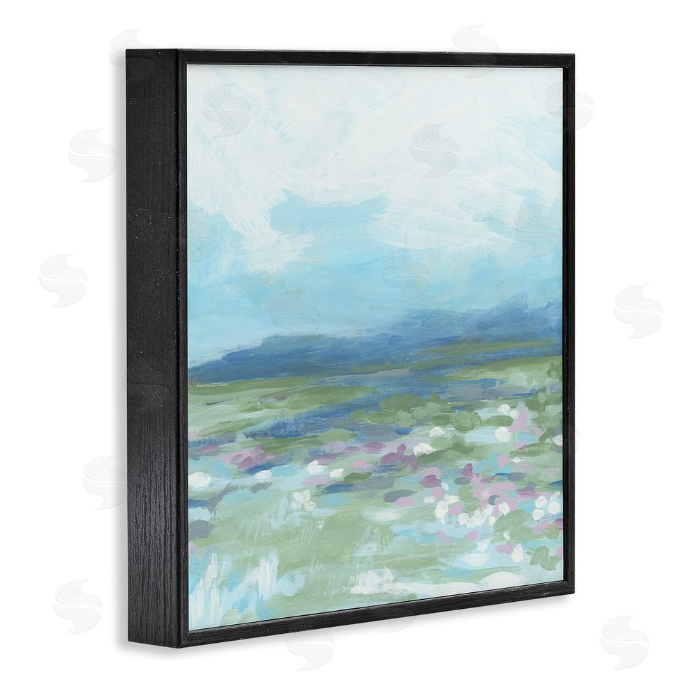June Erica Vess Foggy Valley Landscape Black Framed Glicee Wall Art Print
