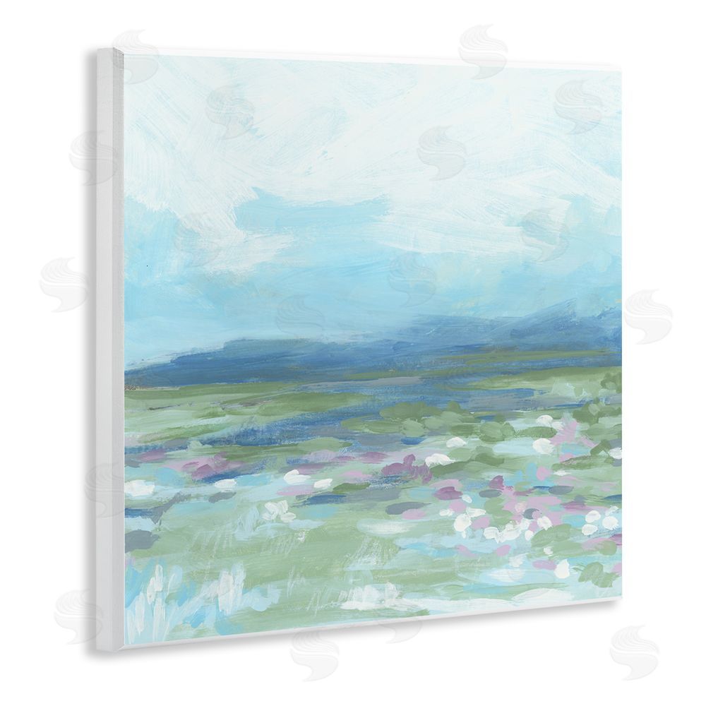 June Erica Vess Foggy Valley Landscape Wooden Wall Plaque Art Print