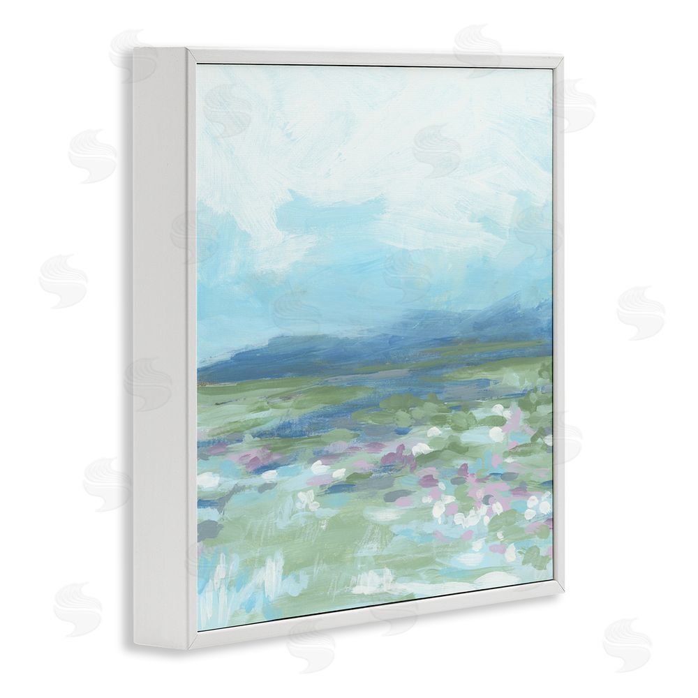 June Erica Vess Foggy Valley Landscape White Framed Glicee Wall Art Print