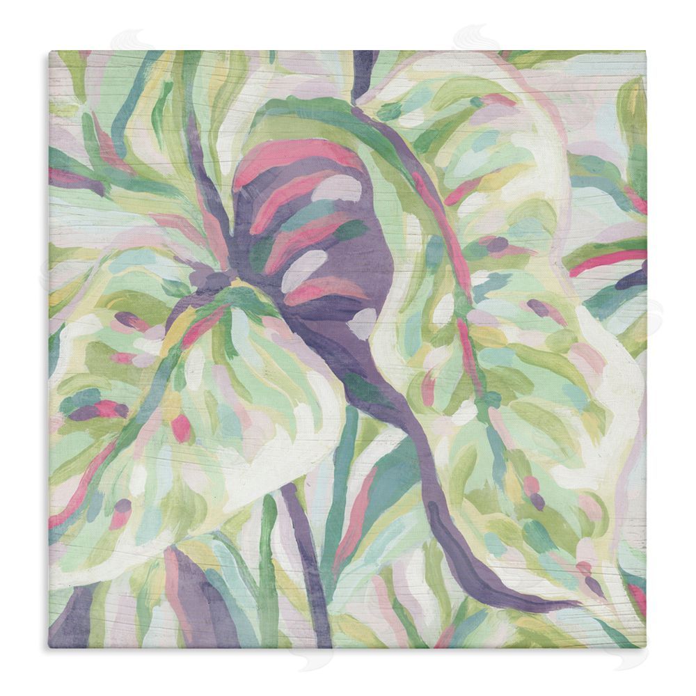 June Erica Vess Pastel Drooping Leaves Canvas Wall Art Print