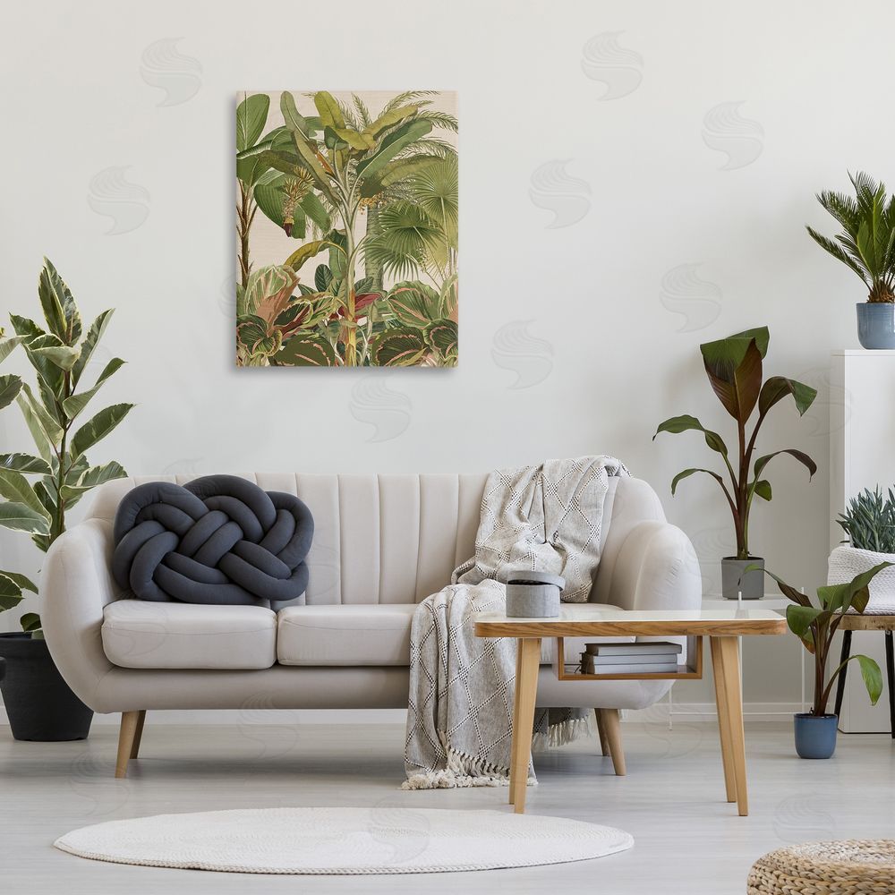 Amber Sterling Tropical Jungle Vegetation Canvas Wall Art Print in Room