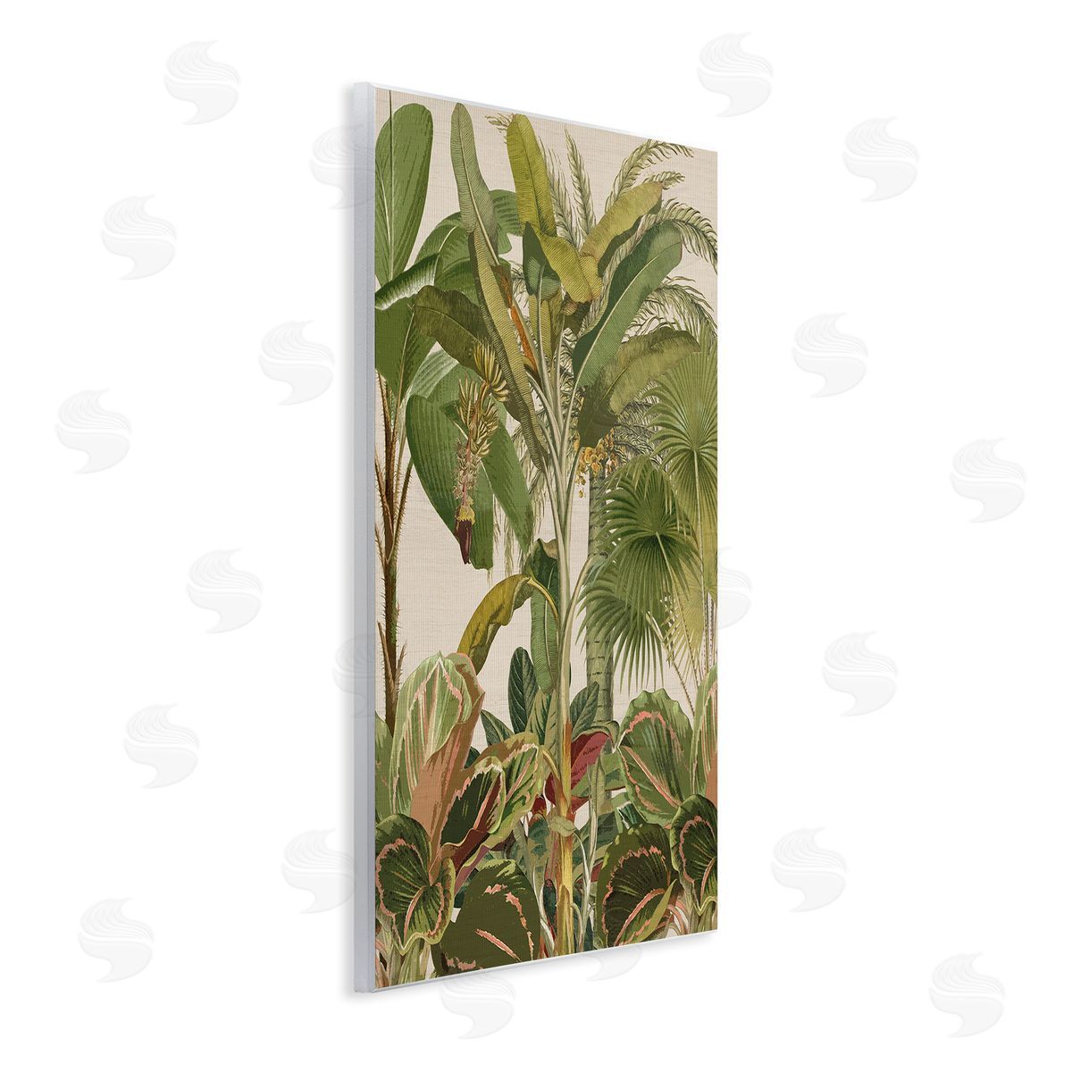 Amber Sterling Tropical Jungle Vegetation Wooden Wall Plaque Art Print