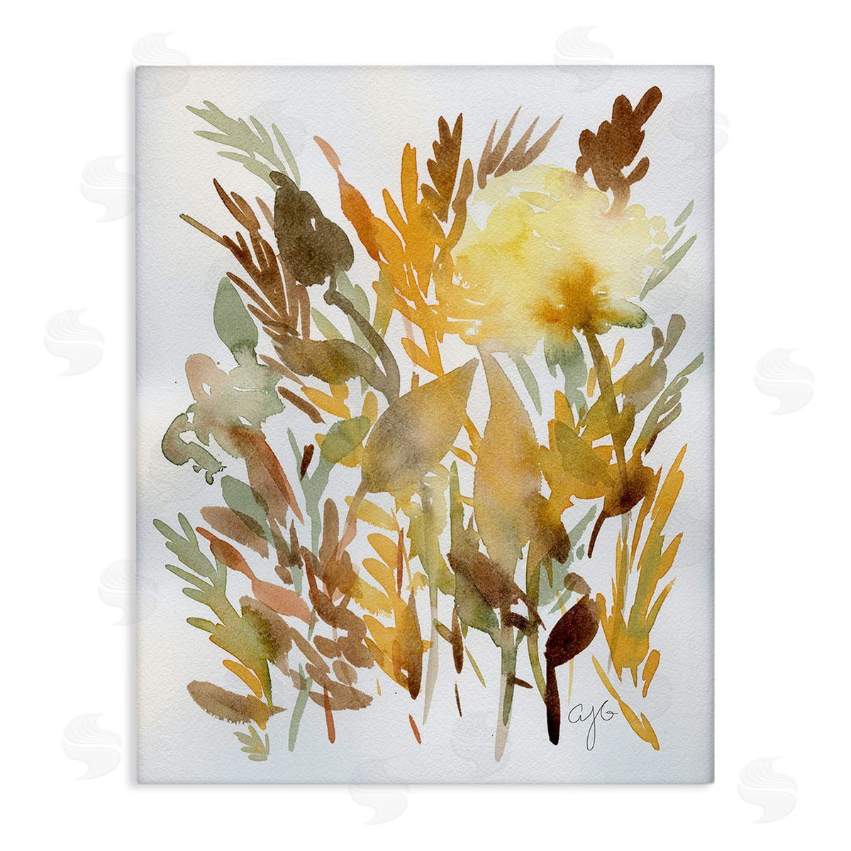 Alexandria Gilbert Kincaid Abstract Autumnal Herbs Canvas Wall Art Print